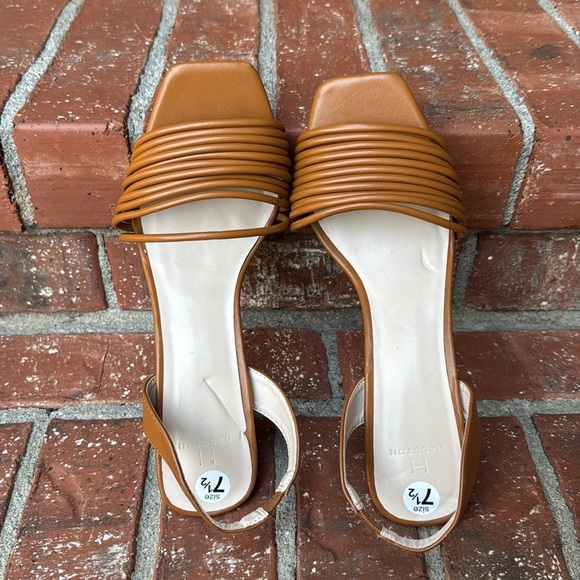 H Halston Women's Hong Kong Sling Back Strappy Heel Sandals Shoes 7.5 - Picture 5 of 7